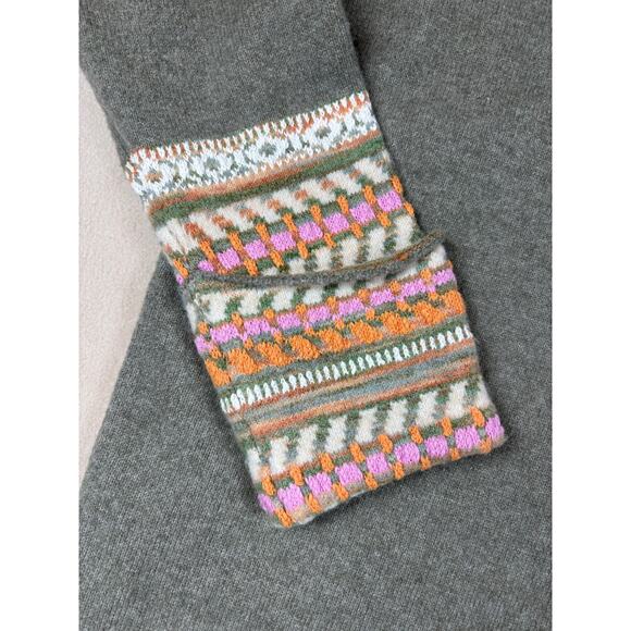 NWT Women's Large Anthropologie Daily Practice fair isle midi sweater dress moss - Picture 4 of 8